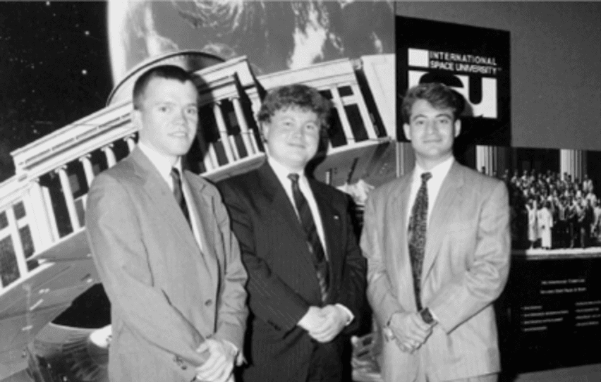 The three SEDS co-founders at the International Space University