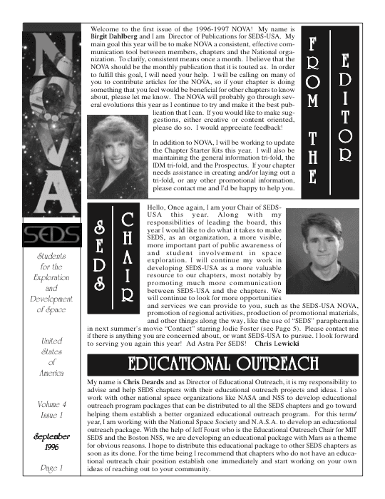 Issue 1 — September 1996 cover
