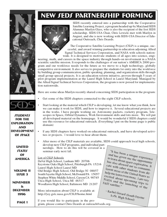 Issue 3 — November/December 1996 cover